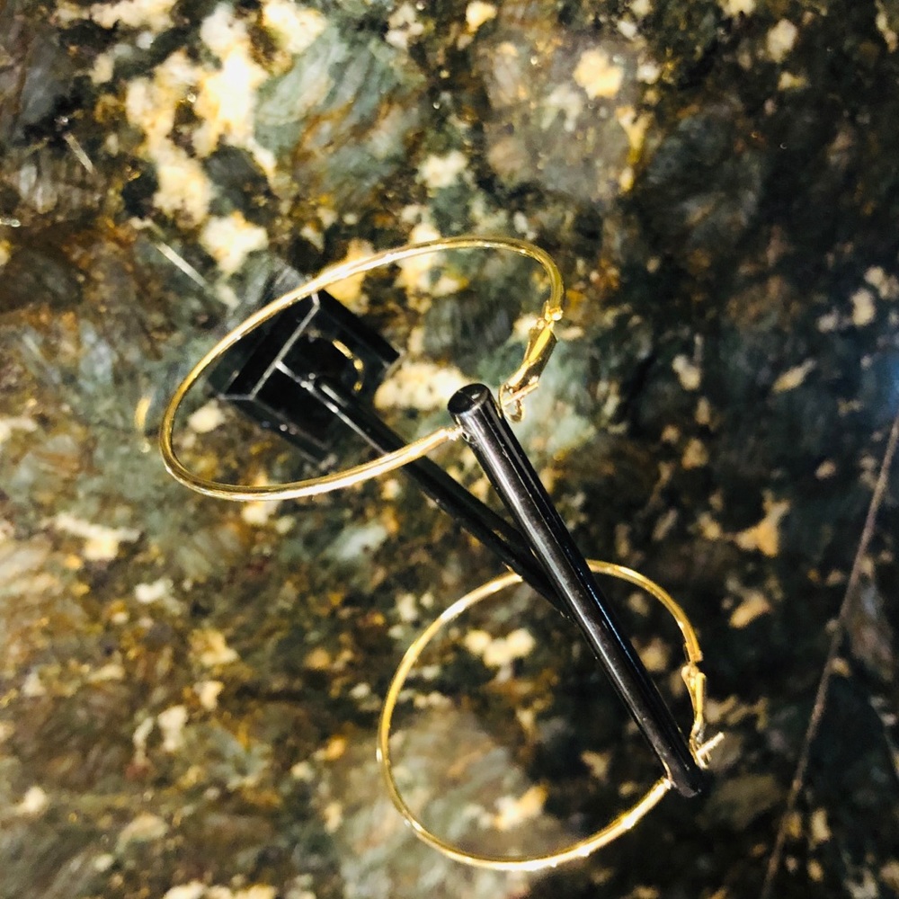 Lg hoop costume gold earrings
